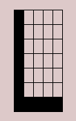 Figure 8.6 Letter L 5x7 representation. Pattern Formation