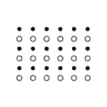 Figure 3. Similarity. Three rows of black dots alternated with three rows of empty dots
